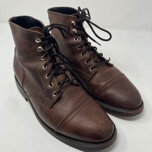 Thursday Boots Captain Arizona Adobe Lace Up Brown Cap Toe Leather Men's 8